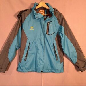 Diamond Candy Windproof Rain Jacket Women Lightweight Hooded Outdoor Hike SzS